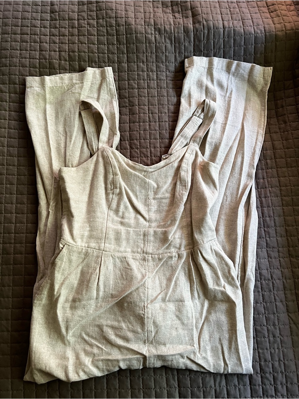 Old Navy Light Beige Sleeveless Jumpsuit